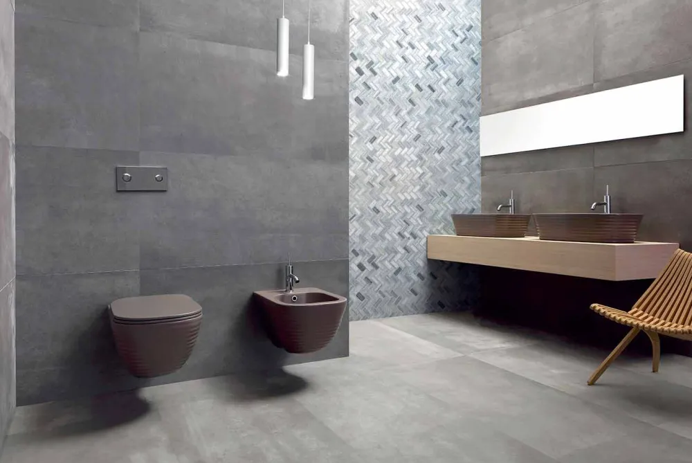 Viadurini Bathroom Wc-Moderne Hängetoilettenvase aus weißer oder farbiger Keramik Trabia