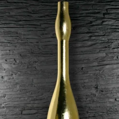 Viadurini Living Deko Vasen-Moderne hohe Vase in Resin Gold oder Silver Leaf Finish Made in Italy - Quarz