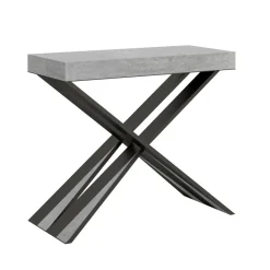 Viadurini Living Ausziehbarer Konsolentisch-Moderne Konsole, ausziehbar auf 300 cm, mit anthrazitfarbenem Rahmen, hergestellt in Italien – Avventura