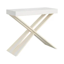 Viadurini Living Ausziehbarer Konsolentisch-Moderne Konsole, ausziehbar auf 300 cm, mit weißem Rahmen, hergestellt in Italien – Spiegel