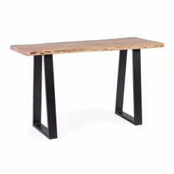 Viadurini Living Konsolentisch Flur-Moderne Konsole im Akazienholz- und Stahldesign Homemotion - Teresanna