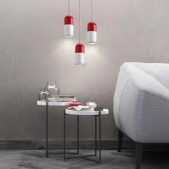 Viadurini Lighting Moderne Pendelleuchten-Moderne Pendelleuchte aus zweifarbiger Keramik in Italien, Asien