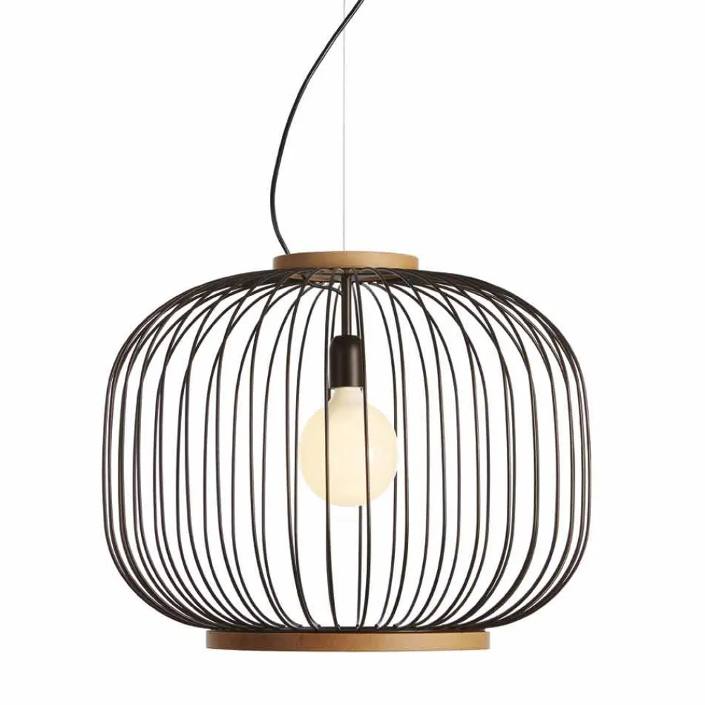 Viadurini Lighting Designer Pendelleuchten-Moderne Pendelleuchte aus Stahl 48x H40x L.cavo100 cm Beren