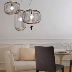 Viadurini Lighting Designer Pendelleuchten-Moderne Pendelleuchte aus Stahl 58xH48x L.cavo100 cm Jana