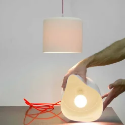 In-es.artdesign Moderne Pendelleuchten-Moderne Pendelleuchte Candle 2 aus farbigem Laprene