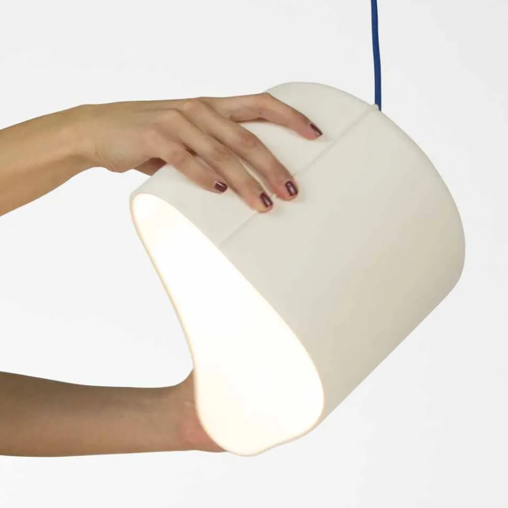 In-es.artdesign Moderne Pendelleuchten-Moderne Pendelleuchte Candle 2 aus farbigem Laprene