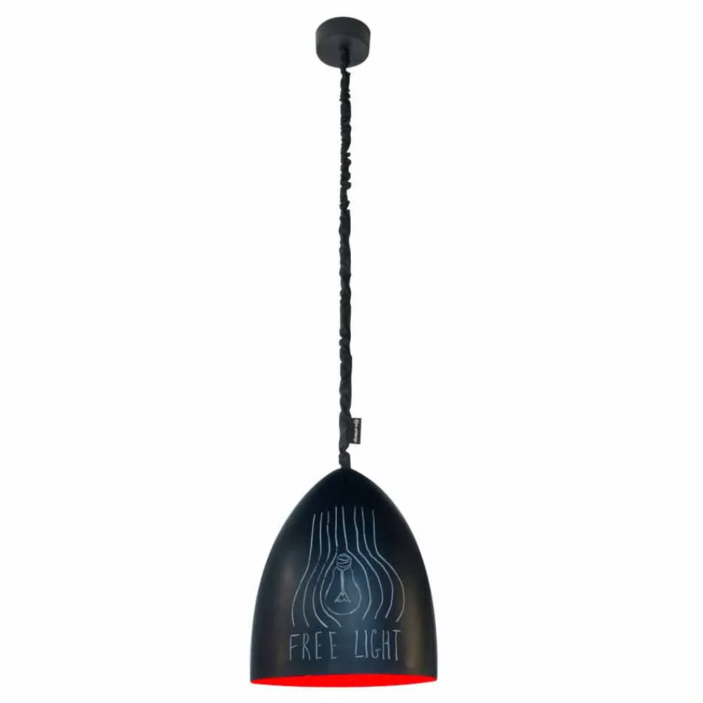 In-es.artdesign Moderne Pendelleuchten-Moderne Pendelleuchte Flower S Resin Blackboard