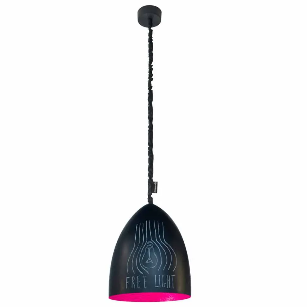 In-es.artdesign Moderne Pendelleuchten-Moderne Pendelleuchte Flower S Resin Blackboard