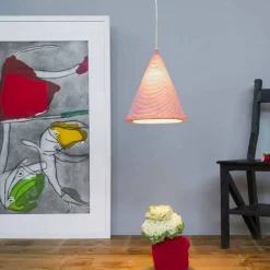 In-es.artdesign Moderne Pendelleuchten-Moderne Pendelleuchte Jazz Stripe aus farbiger Wolle