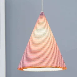 In-es.artdesign Moderne Pendelleuchten-Moderne Pendelleuchte Jazz Stripe aus farbiger Wolle