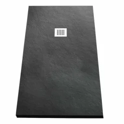 Viadurini Bathroom Rechteckige Duschwannen-Moderne rechteckige Duschwanne 160x80 aus Stein-Effekt-Harz - Domio