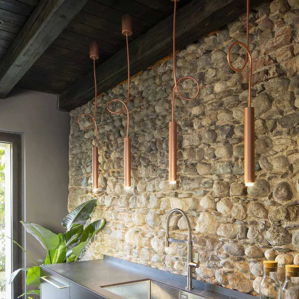 Aldo Bernardi Moderne Pendelleuchten-moderne Röhren Hängeleuchte mit flexiblen Kabel – Tubò