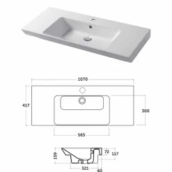 Viadurini Bathroom Keramikwaschbecken-Moderne Spüle zur Wandmontage und Wandeinsatz aus farbiger Keramik Maida