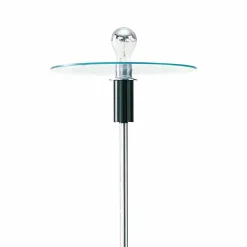 Viadurini Lighting Moderne Stehlampen-Moderne Stehlampe mit verchromter Struktur und Glasplatte Made in Italy - Saturno