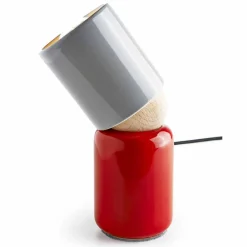 Viadurini Lighting Moderne Tischlampen-Moderne Tischlampe aus Keramik und Buchenholz hergestellt in Italien, Asien