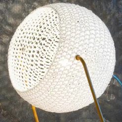 In-es.artdesign Moderne Tischlampen-Moderne Tischlampe Handgefertigte T1-Textur aus Baumwolle