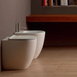 Viadurini Bathroom Wc-Moderne Toilettenschüssel aus weißer Keramik Shine Square H50 Rimless