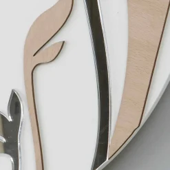 Viadurini Time Design Wanduhren-Moderne und runde Wanduhr mit dekoriertem Holzdesign - Harmonie