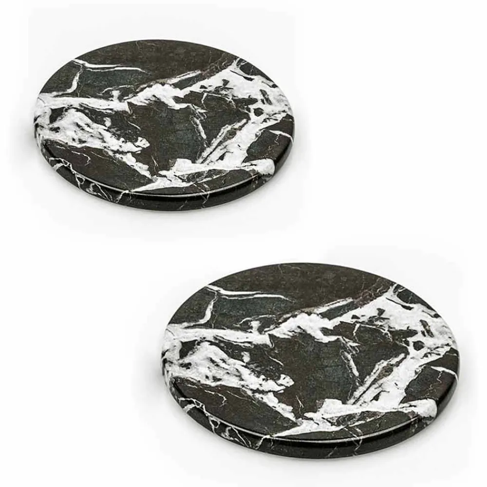 Viadurini Kitchen Küchenzubehör-Moderne Untersetzer aus farbigem Marmor Made in Italy, 2 Stück - Nessa