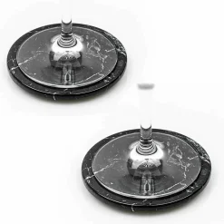 Viadurini Kitchen Küchenzubehör-Moderne Untersetzer aus farbigem Marmor Made in Italy, 2 Stück - Nessa