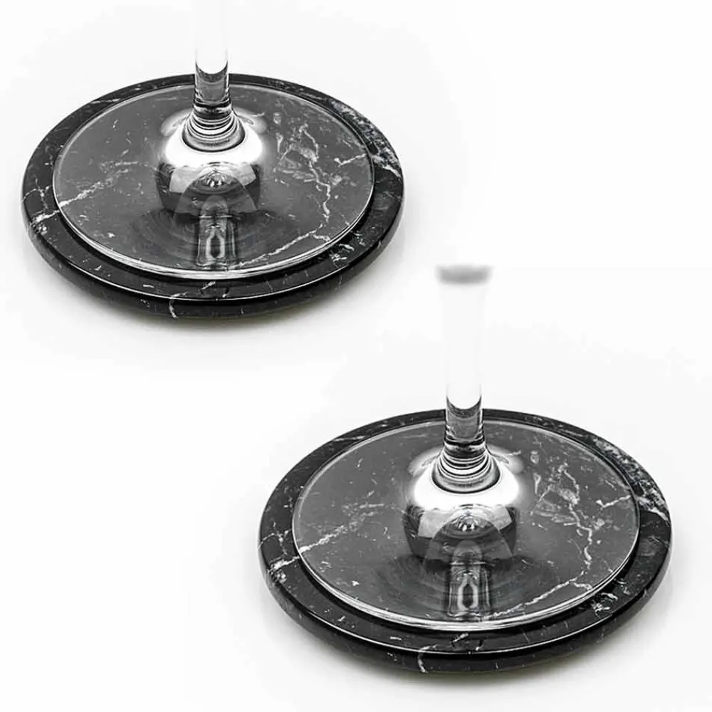 Viadurini Kitchen Küchenzubehör-Moderne Untersetzer aus farbigem Marmor Made in Italy, 2 Stück - Nessa