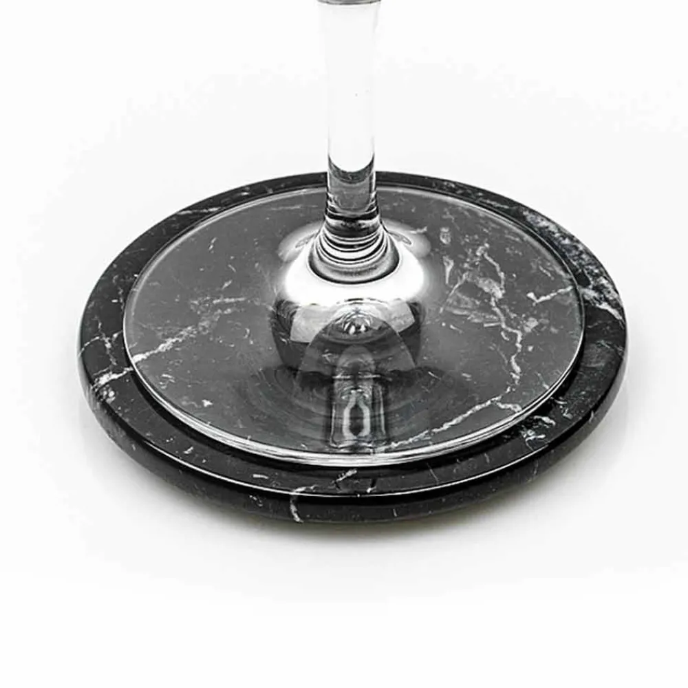 Viadurini Kitchen Küchenzubehör-Moderne Untersetzer aus farbigem Marmor Made in Italy, 2 Stück - Nessa