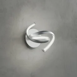 Viadurini Lighting Design Wandleuchten-Moderne Wandlampe aus silberfarbenem Metall, LED-Wand im minimalistischen Design - Lumino