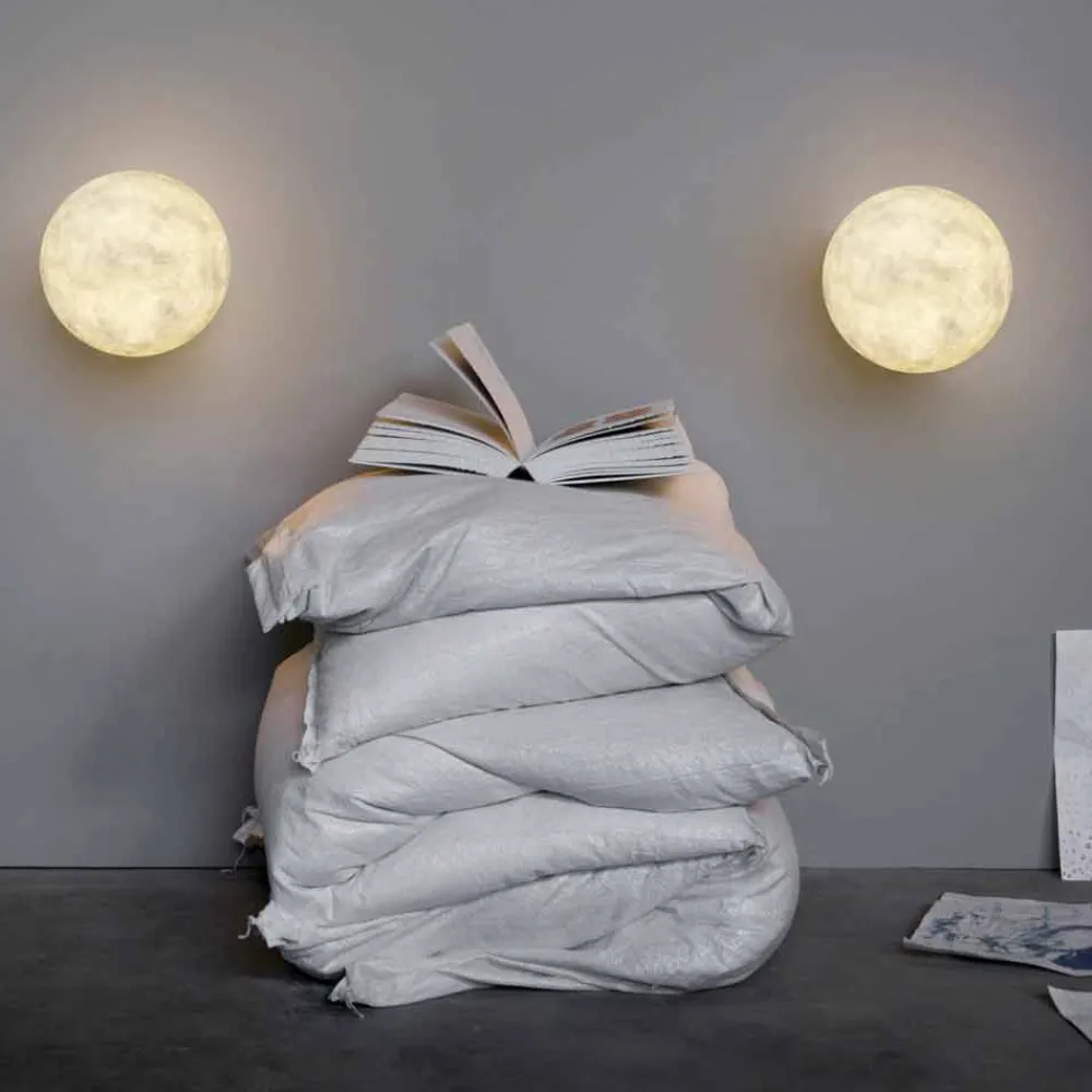 In-es.artdesign Moderne Wandleuchten-Moderne Wandleuchte A. Moon in Nebulite