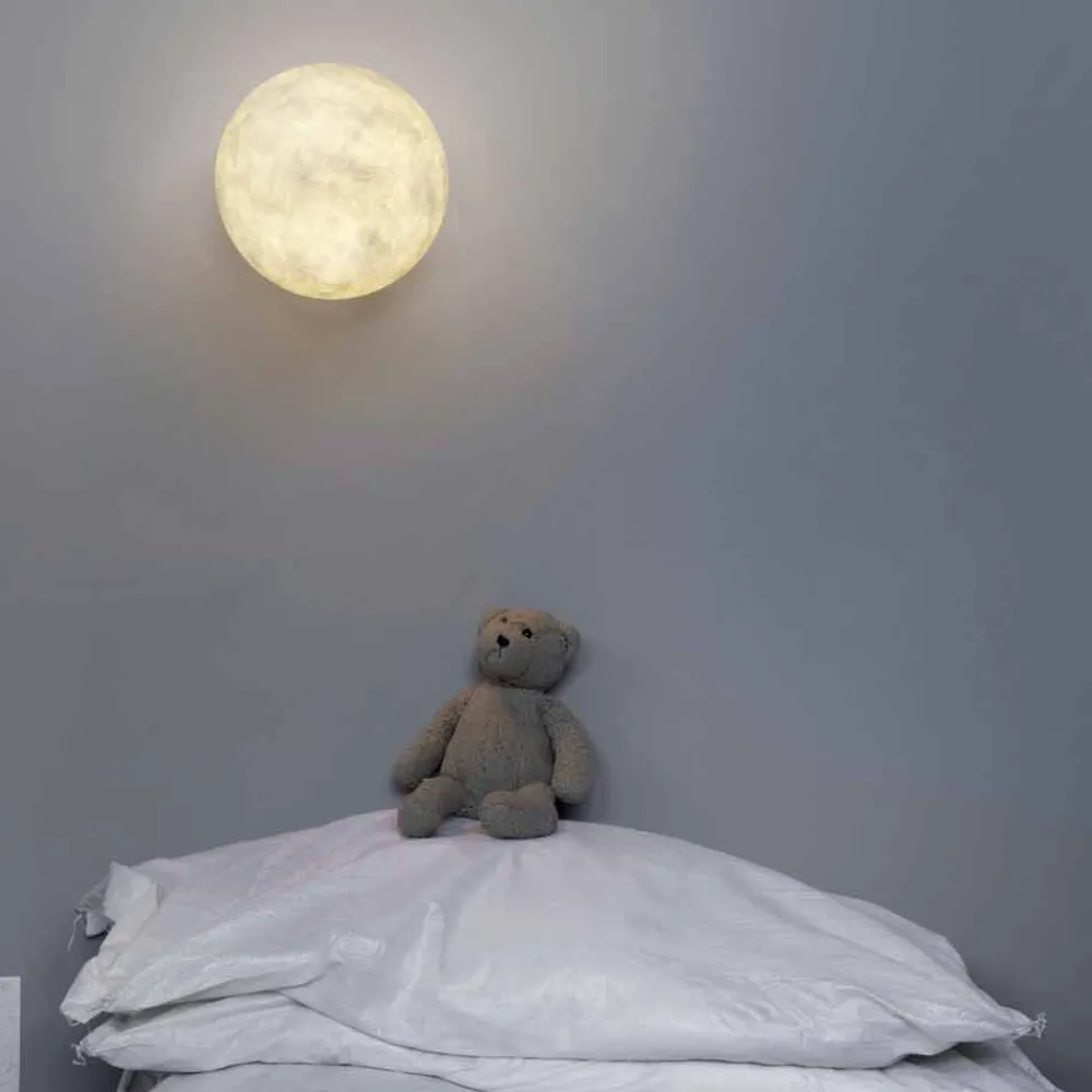 In-es.artdesign Moderne Wandleuchten-Moderne Wandleuchte A. Moon in Nebulite