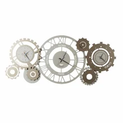 Viadurini Time Design Wanduhren-Moderne Wanduhr aus Eisen mit drei Zeitzonen Made in Italy - Meccanismo