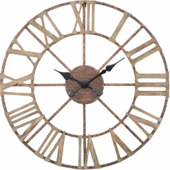 Viadurini Time Design Wanduhren-Moderne Wanduhr Durchmesser 71,5 cm aus Eisen und MDF - Carcans