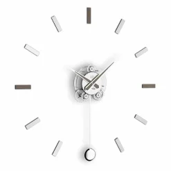 Viadurini Time Design Wanduhren-moderne Wanduhr mit Pendel und Stundenschlag aus Mineralglas Baba Modell