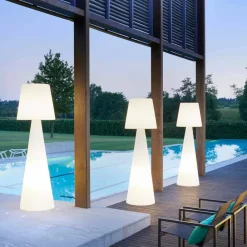 SLIDE Design Beleuchtung-Moderne weiße Outdoor-Stehleuchte Pivot, hergestellt in Italien