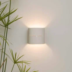 In-es.artdesign Moderne Wandleuchten-Moderne zweifarbige Wandlampe aus Nebulite Punto Luce Design