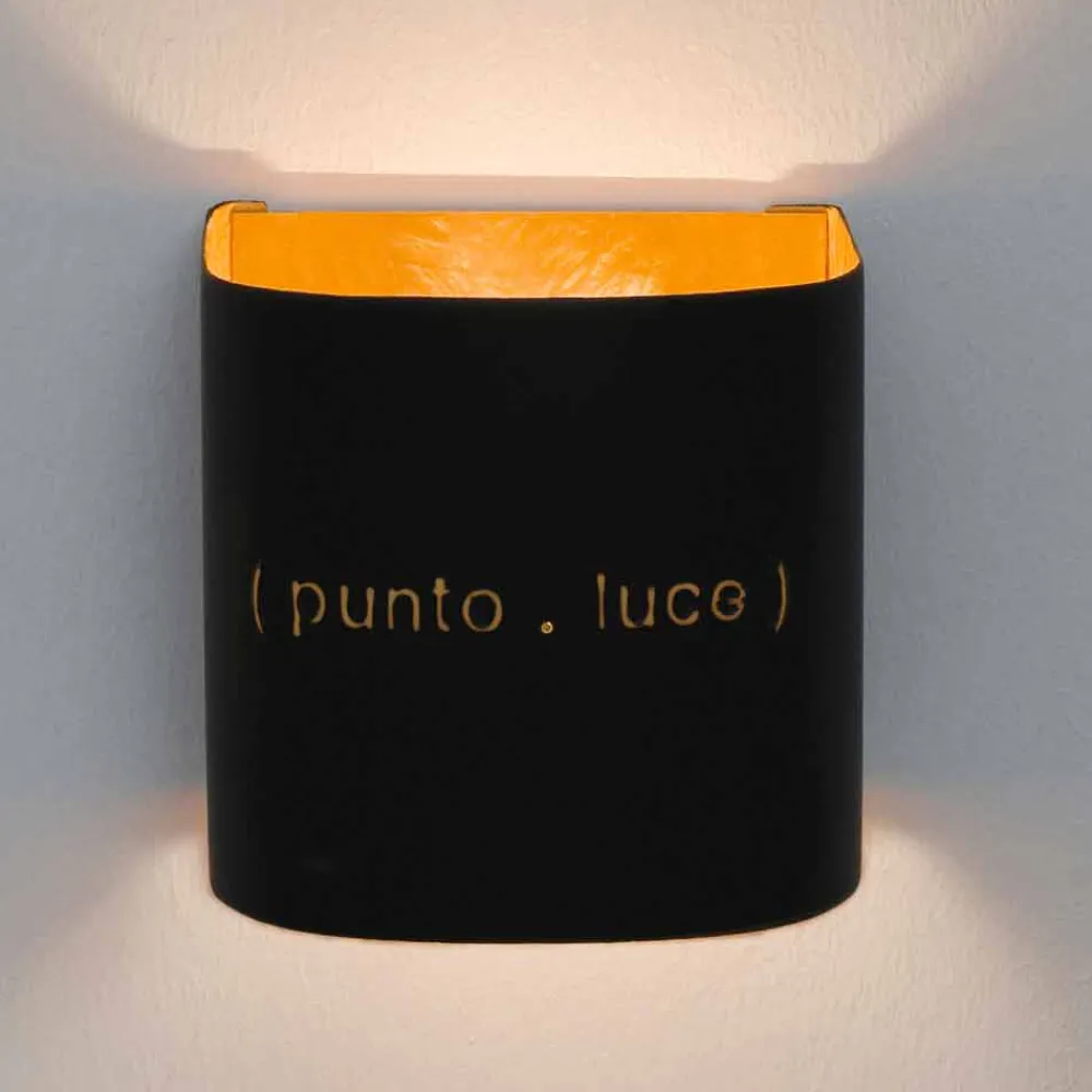 In-es.artdesign Moderne Wandleuchten-Moderne zweifarbige Wandlampe aus Nebulite Punto Luce Design