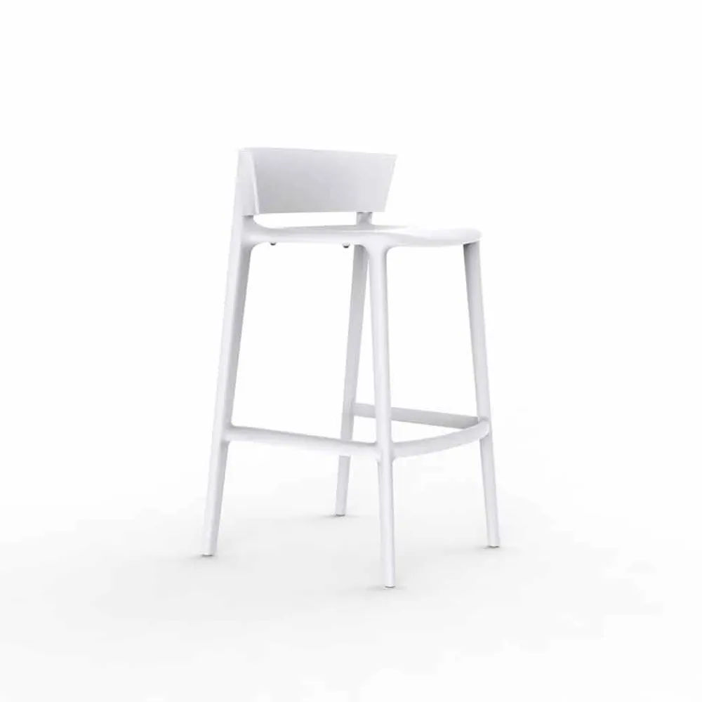 Vondom Outdoor Hocker-Moderner Außenhocker Africa aus Polypropylen mit Glasfaser, 4 Stück