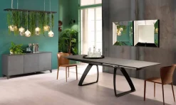 Viadurini Living Ausziehbare Esstische-Moderner ausziehbarer Tisch bis 270 cm mit Metallbeinen Villongo