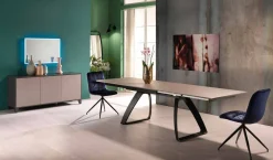 Viadurini Living Ausziehbare Esstische-Moderner ausziehbarer Tisch bis 270 cm mit Metallbeinen Villongo