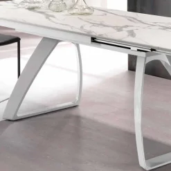 Viadurini Living Ausziehbare Esstische-Moderner ausziehbarer Tisch bis 270 cm mit Metallbeinen Villongo