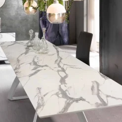 Viadurini Living Ausziehbare Esstische-Moderner ausziehbarer Tisch bis 270 cm mit Metallbeinen Villongo