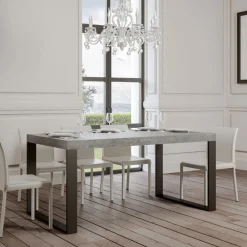 Viadurini Living Ausziehbare Esstische-Moderner ausziehbarer Tisch aus Melaminholz, hergestellt in Italien – Badesi