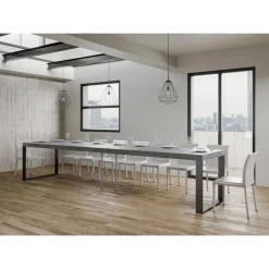 Viadurini Living Ausziehbare Esstische-Moderner ausziehbarer Tisch aus Melaminholz, hergestellt in Italien – Badesi