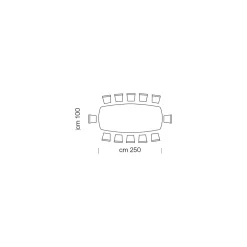 Viadurini Living Esstische-Moderner Barrel-Tisch aus Keramik und roségoldenem Stahl, hergestellt in Italien – Settimmio