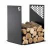 Viadurini Fire Design Kaminholzständer Aus Eisen Und Stahl-Moderner Brennholzhalter aus schwarzem Stahl für den Innenbereich - Scirocco