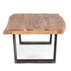 Viadurini Living Moderne Couchtische-Moderner Couchtisch aus Akazienholz und Homemotion Steel - Verdicchio