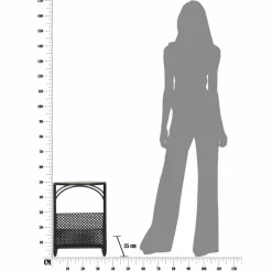 Viadurini Living Moderne Couchtische-Moderner Couchtisch für Wohnzimmer Zeitungshalter aus MDF und Eisen - Trevor