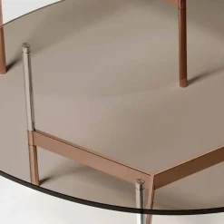Viadurini Living Moderne Couchtische-Moderner Couchtisch mit Glasplatte Made in Italy - Cinci