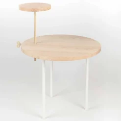 Viadurini Living Moderne Couchtische-Moderner Couchtisch mit runder Eschenplatte Made in Italy - Velino