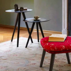 Viadurini Living Moderne Couchtische-Moderner Couchtisch mit runder Platte in Gres Made in Italy - Stuttgart