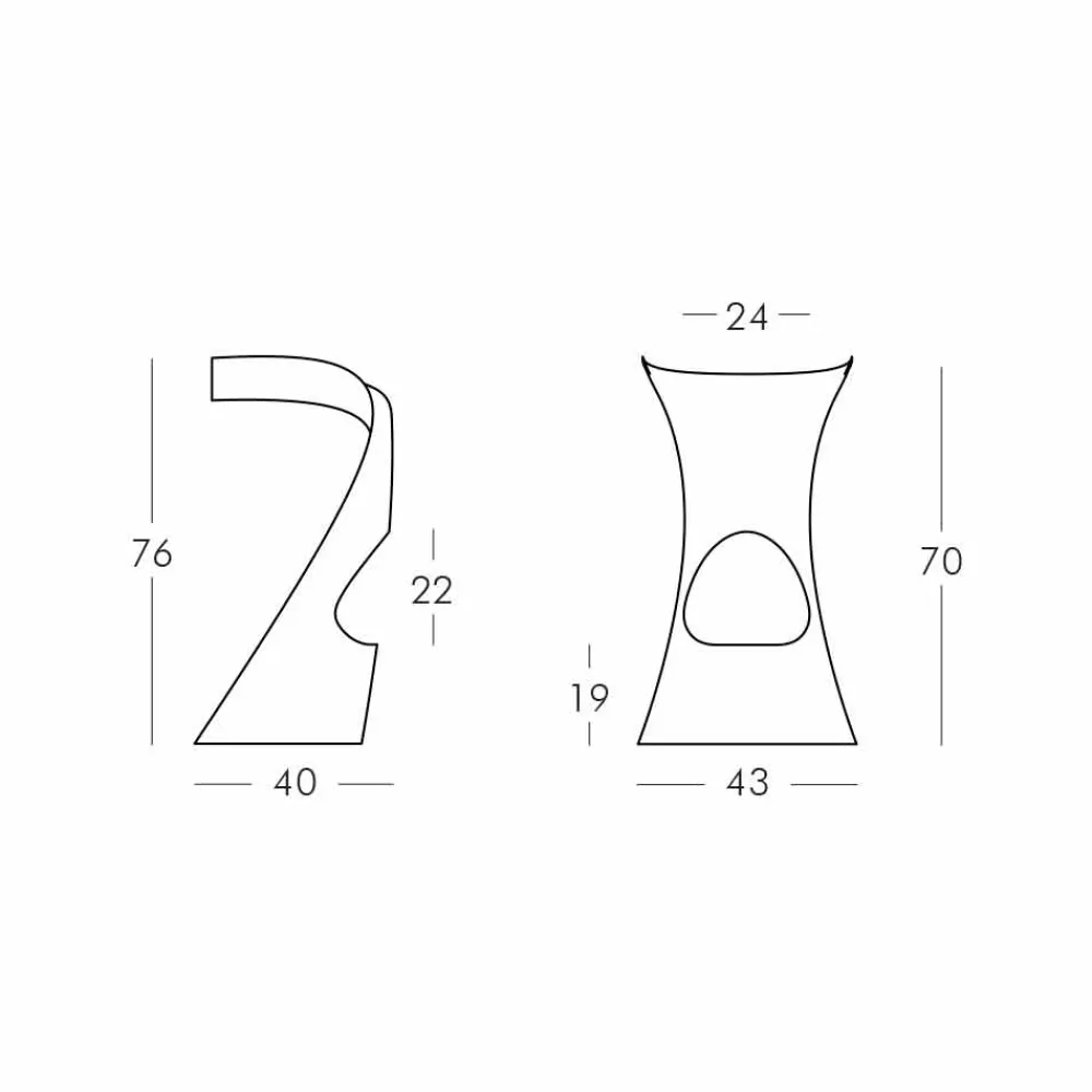 SLIDE Barhocker-moderner Design Hocker, aus Polyethylen - Koncord Next